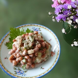 爽やか〜ᕷセロリとレモンのアレンジ納豆ꕤ୭*